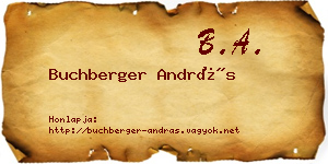 Buchberger András névjegykártya